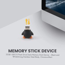 Gorgeous 32GB Yenilik Sevimli Bebek Penguen USB 2.0 Flash Sürücü Veri Memory Stick Cihazı - Siyah Beyaz (Yurt Dışından)