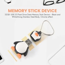 Gorgeous 32GB Yenilik Sevimli Bebek Penguen USB 2.0 Flash Sürücü Veri Memory Stick Cihazı - Siyah Beyaz (Yurt Dışından)