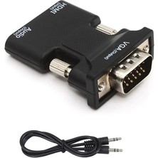 Teenspirit Ses Adaptörü Desteği 1080P Sinyal Çıkışı ile HDMI Dişi - VGA Erkek Dönüştürücü (Yurt Dışından)