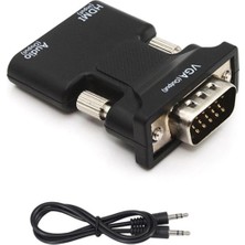 Teenspirit Ses Adaptörü Desteği 1080P Sinyal Çıkışı ile HDMI Dişi - VGA Erkek Dönüştürücü (Yurt Dışından)