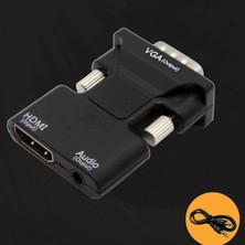 Teenspirit Ses Adaptörü Desteği 1080P Sinyal Çıkışı ile HDMI Dişi - VGA Erkek Dönüştürücü (Yurt Dışından)