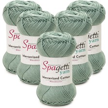 Spagettiyarn Mercerized Cotton 5'li Çağla Yeşil El Örgü Ipliği