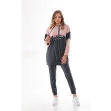 Westbound Kadın Somon Füme Fransız Kadife Peluş Eşofman Takımı