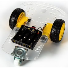 2WD Şeffaf Smart Car Tekerlekli Araba Şasesi Seti