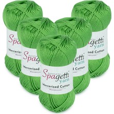 Spagettiyarn Mercerized Cotton 5'li Yeşil El Örgü Ipliği