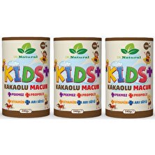 Dr. Natural Kids Kakaolu Çocuk Macun 240 Gr. Pekmez - Propolis - Vitamin - Arı Sütü ( 3 Kutu )