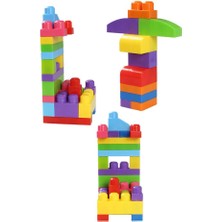 Toru Toys Play Blox Yapı Oyuncakları 133 Parça Kovalı Parlak Renkler Mega Blok Seti