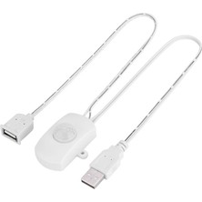 Sourcingasia 2x 5A DC5-24V Mini USB Pır Kızılötesi Hareket Sensörü Dedektörü LED Işık Şeridi Için Otomatik Anahtar (Beyaz ve Siyah) (Yurt Dışından)