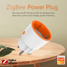 Sourcingasia 16A Tuya Zigbee 3.0 Akıllı Güç Fişi Uygulaması Sesli Uzaktan Kumanda Soketi Enerji Izleme Çıkışı Alexa Google Home ile Çalışır (Tuya Zigbee Hub Gerekli) (Yurt Dışından)