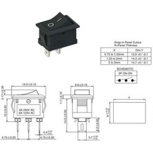 Sourcingasia Adet/grup Yüksek Kalite 2 Pin Snap-In Açık/kapalı Pozisyon Yapış Tekne Düğme Anahtarı 12 V/110 V/250 V (Yurt Dışından)