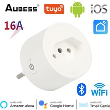 Sourcingasia 16A Wifi Akıllı Fiş Brezilya Soket Güç Çıkışı Wifi Anahtarı Ses Kontrolü Güç Monitörü Alexa Google Ev Asistanı Için (Yurt Dışından)