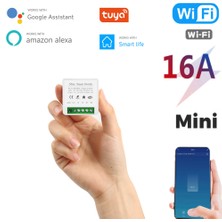 Sourcingasia [hazır Stok/satışta] 16A Mını Wifi Akıllı Anahtar Destekli 2 Yönlü Kontrol Zamanlayıcı Kablosuz Anahtarlar Akıllı Ev Otomasyonu Tuya Alexa Google Home ile Uyumlu (Yurt Dışından)