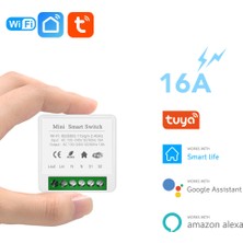 Sourcingasia [hazır Stok/satışta] 16A Mını Wifi Akıllı Anahtar Destekli 2 Yönlü Kontrol Zamanlayıcı Kablosuz Anahtarlar Akıllı Ev Otomasyonu Tuya Alexa Google Home ile Uyumlu (Yurt Dışından)