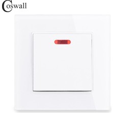 Sourcingasia Coswall 20A Dp Anahtarı Neon Kristal Cam Panel ile Su Isıtıcı Açık/kapalı Duvar Anahtarı Klima Için (Yurt Dışından)