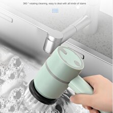 Guangdong Spirit Jdxhlau Elektrikli Temizlik El Kablosuz Bulaşık Fırçası Uygun Çok Fonksiyonlu Temizleyici Fırçalar Yatak Odası Mutfak Tuvalet, Yeşil (Yurt Dışından)