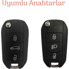 Emii Auto Spare Parts Peugeot 208 308 408 508 2008 3008 4008 5008 Citroen C3 C4 Kaktüs C6 C8 Anahtar Kılıfı Sustalı Model