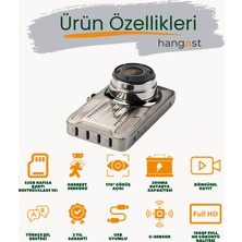 Hangast HC-001 3" IPS Ekran Araç Içi Ön Kamera Gece Görüşlü. Yol Kayıt Kamerası.