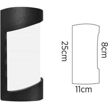 Econa 24 W Oval Boş Dış Mekan LED Aplik