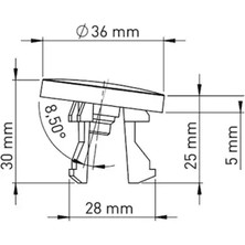 Yapıtaşı YT315 Üniversal Seramik Lavabo Su Taşma Delik Yüzüğü Mat Siyah