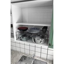 Moniev Genişletilebilir Raf Ayarlanabilir Dolap İçi Düzenleyici Mutfak Düzenleyici Banyo Düzenleyici