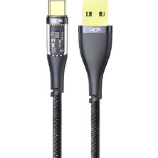 Linktech K671 USB - Type-C 20W 3A 1.3m Örgü Şarj Kablosu