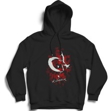The Fame Gazi Mustafa Kemal Atatürk, Bayrak Silüeti, Kapüşonlu Sweatshirt Hoodie