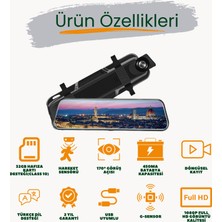 Hangast HC-002 9.6" Dokunmantik IPS Ekran Araç Içi Çift Kamera Gece Görüşlü. Yol Kayıt Kamerası.