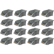 Mano Plastik Avadanlık Parça Kutusu 16 Parça Gri 125X195X90 mm