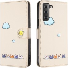 Yihang Boutique Samsung Galaxy S22 Plus Kart Tutuculu Deri Manyetik Folyo Kapak, Kickstand - Tpu Darbeye Dayanıklı Dayanıklı Koruyucu Telefon Kılıfı (Yurt Dışından)