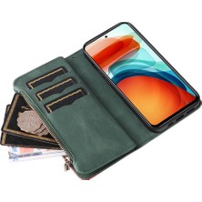 Gangxun Durumda Xiaomi Redmi Note 10 Pro 4g Dokuz Kart Yuvalı Zip Cüzdan Suni Deri Manyetik Kapatma Telefon Kılıfı (Yurt Dışından)