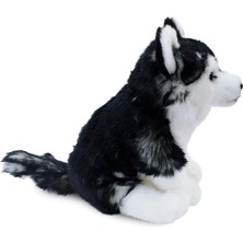 Neco Toys Peluş Siyah-Beyaz Husky Köpek Floppy 28 cm - Mavi Su Dünyası