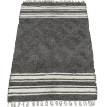 Yeni El Dokuma Modern Tiftik Siirt Battaniyesi Yün Kilim 0014