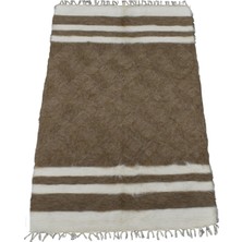 Yeni El Dokuma Modern Tiftik Siirt Battaniyesi Yün Kilim 0025