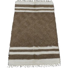 Yeni El Dokuma Modern Tiftik Siirt Battaniyesi Yün Kilim 0025