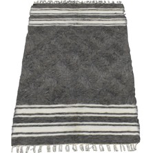 Yeni El Dokuma Modern Tiftik Siirt Battaniyesi Yün Kilim 0014