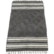 Yeni El Dokuma Modern Tiftik Siirt Battaniyesi Yün Kilim 0014