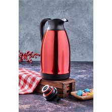 Rapt Kitchen House 2 Litre Çelik Termos Inox Kırmızı