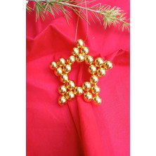 Emtory Home 10CM Parlak Gold Dekoratif Yıldız Süs - Duvar Süsü - Mutfak Süsü - Ağaç Süsü