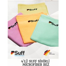 Suff 4 Adet Sihirli Microfiber Genel Temizlik Bezi | Her Alanda Farklı Renk | Almanya Ödüllü ( 42 x 68 )