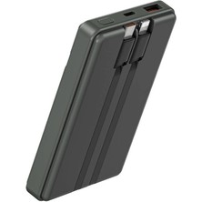 Wiwu WI-P004 Trunk Serisi Type-C Lightning Çıkışlı Taşınabilir Powerbank Pd 22.5W 10000MAH Gri