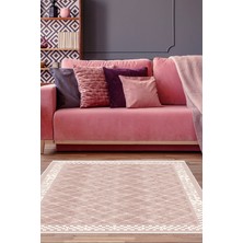 Dekoreko Dijital Salon Halısı Star Pamuk Kaymaz Taban Modern Krystalyn Pudra