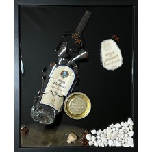 Broken Bottle Ouzo Plomari Greece 100CL Kırık Şişe Epoksi 40X50 Tablo