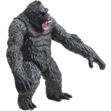 Elifeshop Godzilla Vs. Kong Giant Godzilla & King Kong 2li Aksiyon Karakter Figür Oyuncak Seti Ejderha & Goril