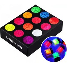 Aba Nails Nail Art Floresan Tırnak Toz Pigment 12LI Set Neon