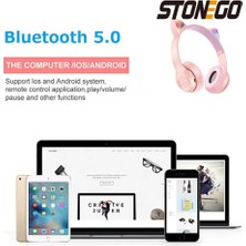 SPHONE Bluetooth Renkli Rgb Işıklı Kulak Üstü Kulaklık Aux Sd Cart Girişli Düğmeli Yüksek Ses Bass Karler