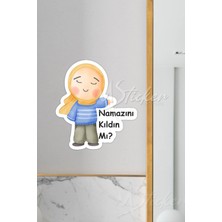 Msticker Namazını Kıldın Mı? Sticker, Namaz Kılma Hatırlatıcısı, Sevimli Anne Kız Figürü Namaz Teşviki