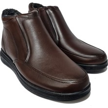 Öztürk Erkek Deri Içi Kürklü Bağcıksız Fermuarlı Kaymaz Taban Günlük Bot 203