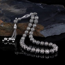 Takı925 Tamamı 925 Ayar Gümüş Küre Kesim Tesbih