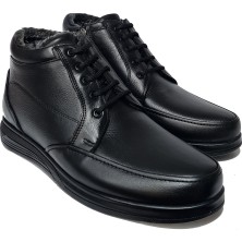 Öztürk Erkek Deri Içi Kürklü Bağcıklı Fermuarlı Kaymaz Taban Günlük Bot 203