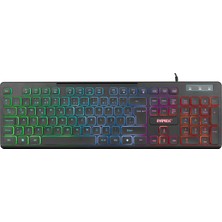 Everest KB-120 Sleek Aydınlatmalı Oyuncu Klavyesi + Logitech Bilek Destekli Profesyonel Oyuncu Gaming 70 cm Klavye Altlık Bileklik Pad